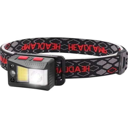 LED Headlight 12 Gears Super Bright Waterproof Light Portable Sensor Type-C Torch Fishing Lamp Portable Lighting