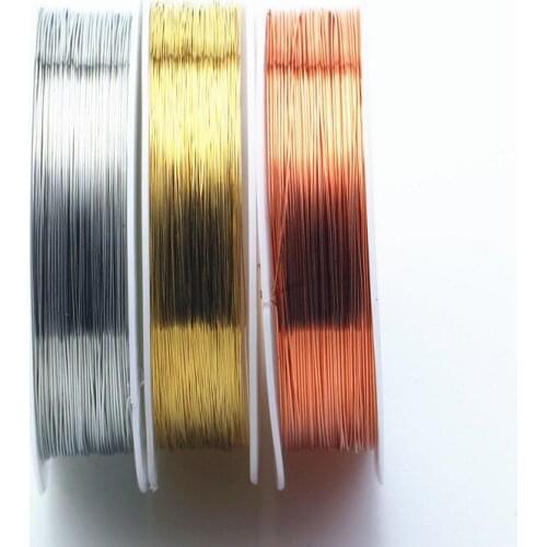 Three Colors Alloy Cord Beading Wire bare copper beading wire DIY Craft Making Jewelry Earring Pendants Cord String Accessories