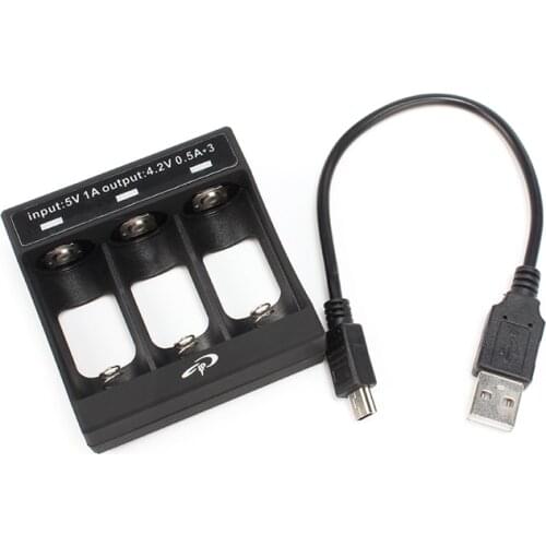 4.2V 18350 Charger Li-ion Battery 3Slot USB Independent Charging 16340 18350 Battery Charger