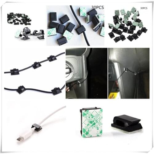 30Pcs auto parts clip storage bag cable holder paste for Toyota V Hilux Land Cruiser Avanza Carina Celica Corona
