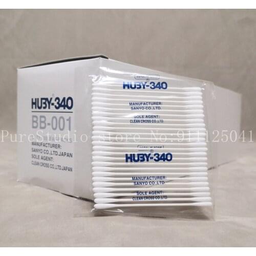 100bags Lot Fiber Optical connector adaptor Cleaner Japan HUBY-340 BB-001 Dust-free cotton swab wipe stick bb001 Free shipping