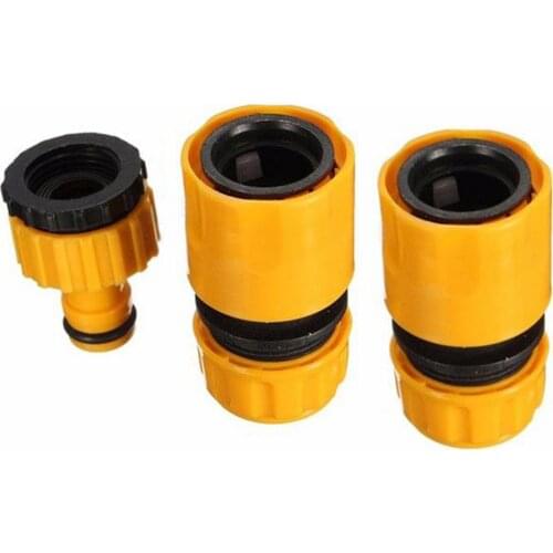 3Pcs 1/2Inch 3/4Inch Garden Water Hose Pipe Fitting Quick Tap Connector Adaptor Camping Irrigation Fittings Pipe Adapters