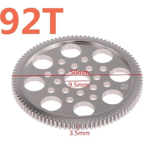 3Racing Sakura Alloy 6061 OP Metal 48P Spur Gear 92T Motor Gear For D4 CS AWD RWD For 1/10 Scale Models Drift Racing Cars RC Car