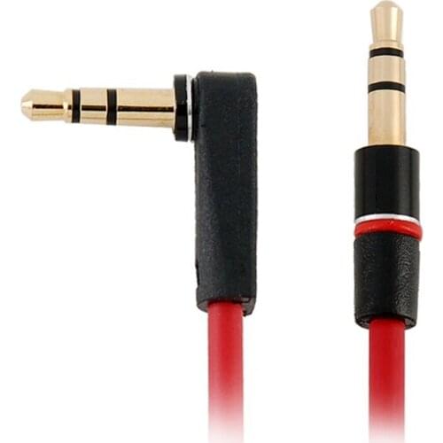 90 Degree Angled Short 3 pole 3.5mm to 3.5mm Audio Cable Plug jack 3.5 male to male Car Sound Wire headphone for phones