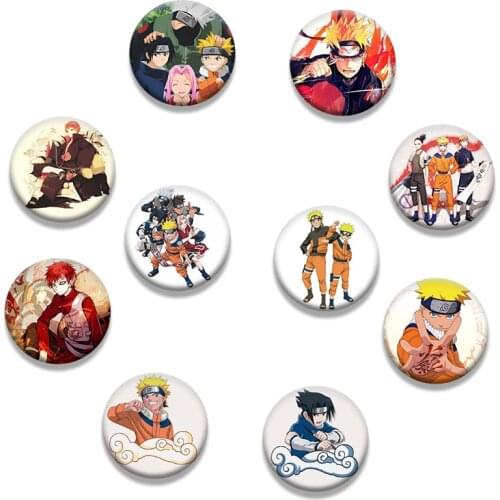 NARUTO Badge Anime Cartoon Armband Surrounding Pin Badge Cute Cartoon Mini Badge Armband Christmas Gifts for Childrens Day