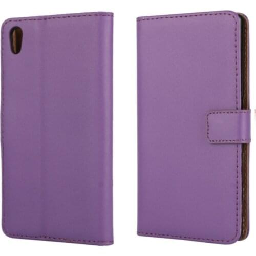 Genuine Leather Wallet Flip Cover Phone Case for Sony Xperia Z5 Z4 Z3 Z3 Mini Z2 Z1 Mini A2 with Card Slots Holder