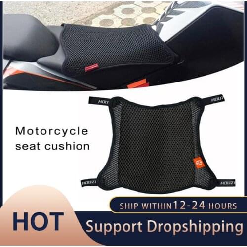 Motorcycle Seat Cover Breathable 3D Mesh Net Cushion Breathable Anti-Skid Moped Cushion Cover Cafe Racer moto seat mesh
