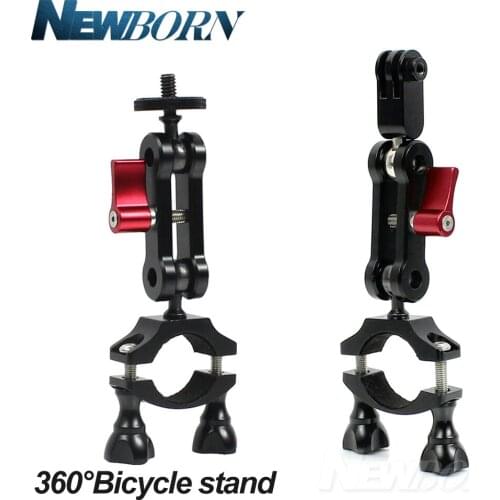 1/4 Motor Bicycle Handlebar Mount Holder Clip 360 Degree Rotation For Yi DJI osmo action GOPRO hero 8/7/6/5/4/3