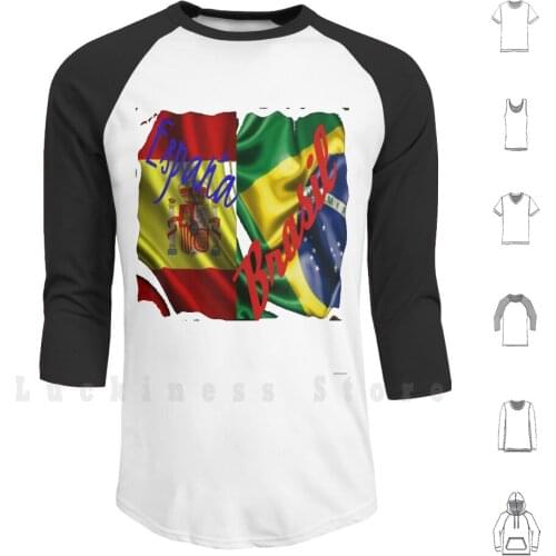 Flag Brazil Spain hoodies Flag Brazil Spain