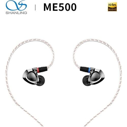 SHANLING ME500 HiFi Earphone Audio Driver 1DD+2 Knowles BA IEM headset with detachable MMCX cable