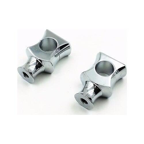 Chrome 1" Handlebar Riser For Honda Kawasaki Suzuki Yamaha Custom CB VN Cafe VT