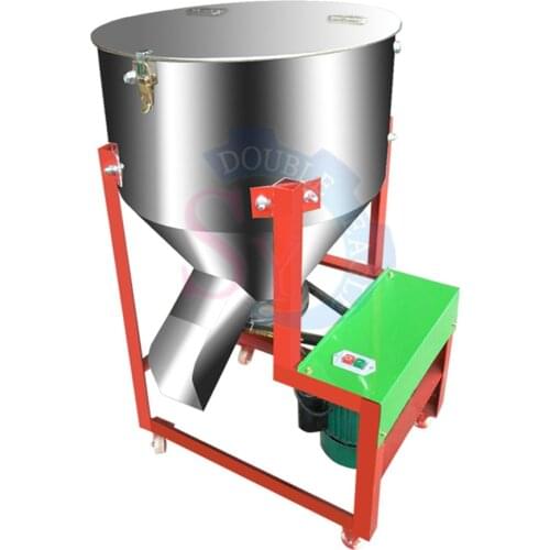 KW 100KG Stainless Steel Color Electric Vertical Mixer Feed Grain Seed Powder Particle Mixing Machine