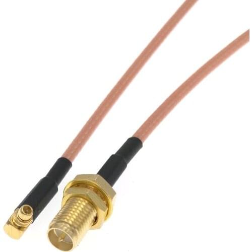 MMCX Male Right Angle To RP-SMA Female Jack RG316 Pigtail RF Adapter 20cm 8"