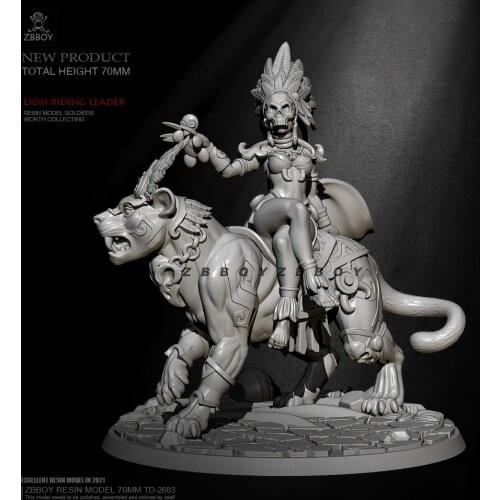 70mm Resin model kits figure beauty colorless and self-assembled TD-2683