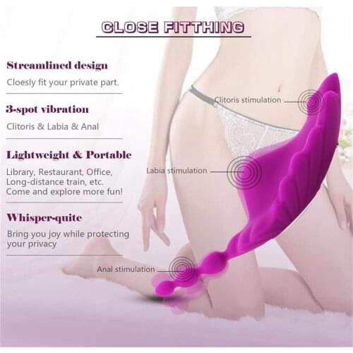 Wearable Invisible Sex Toys for Women Vbrator with Remote Control Stimulation Anal Plugs Adults Butterfly Panties Vibrating Egg