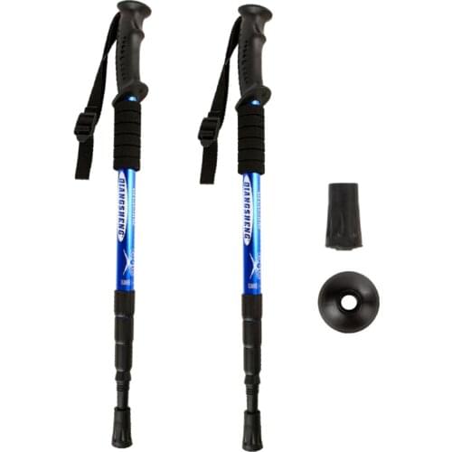 Outdoor Hiking Walking Stick Camping Telescopic Stick Aluminium Alloy Ultralight Anti-slip Trekking Poles Mountaineering 53-110
