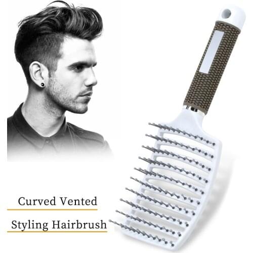 Curved Vented Styling Hairbrush Scalp Massage Tangled Hairbrush Professional Salon Hairdressing Tools