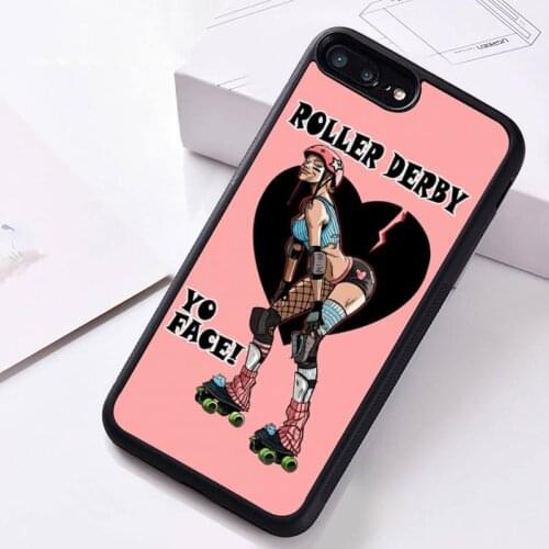 Roller skates skating girl Phone Case Rubber for iPhone 12 pro max mini 11 pro XS MAX 8 7 6 6S Plus X 5S SE 2020 XR case