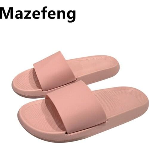Women Thick Platform Slippers Summer Beach Eva Soft Sole Slide Sandals Leisure Men Ladies Indoor Bathroom Anti-slip Shoes