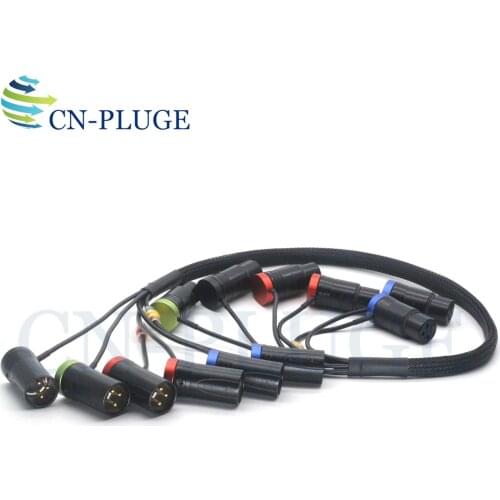 Six in one flat cover XLR NEUTRIK 3pin XLR male to 3pin XLR female Audio Line, Use SOMMER SOD-14 audio cable
