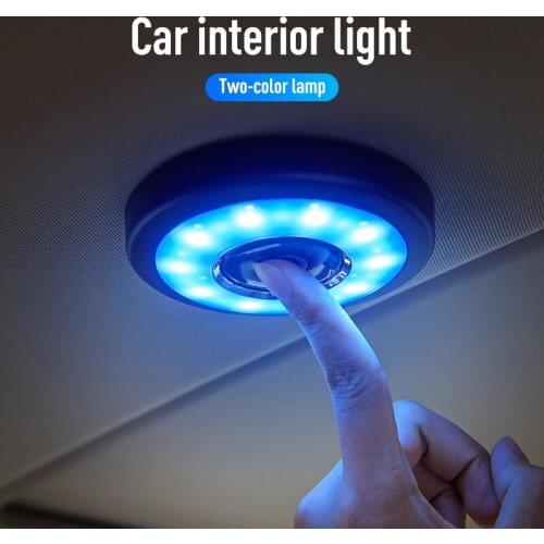 LED Car Interior Reading Light USB Charging Dome Vehicle Indoor Ceiling Lamp Car Interior Ornament Touch Type Night Light