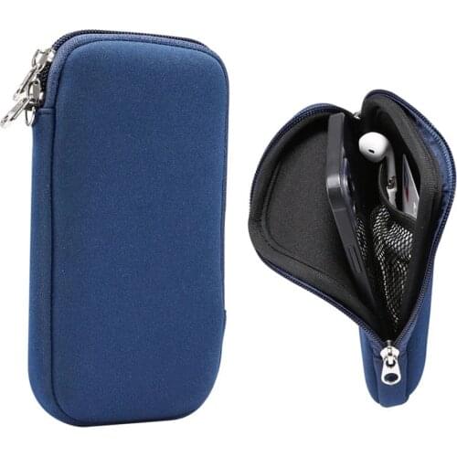 Universal 5.4" 6.1" 6.7" 7.2" Mobile Phone Neck Bag Case Cover Pouch Elastic Sleeve for Smart 12 Pro Max Hand Pocket Mate 20X