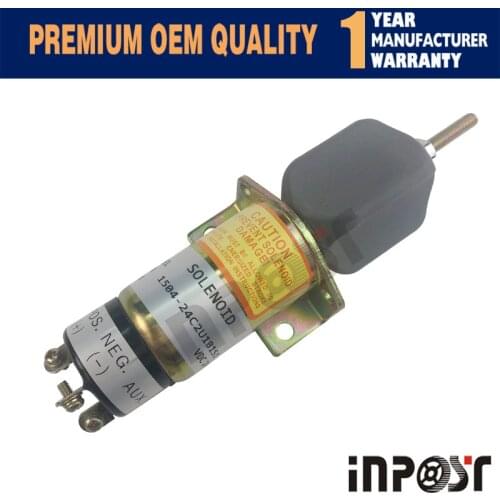 In Stock 1504-24C2U1B1S1, 24V, 1500-2057 Fuel Stop Solenoid For Kubota DF-750 3 terminals 1504-24