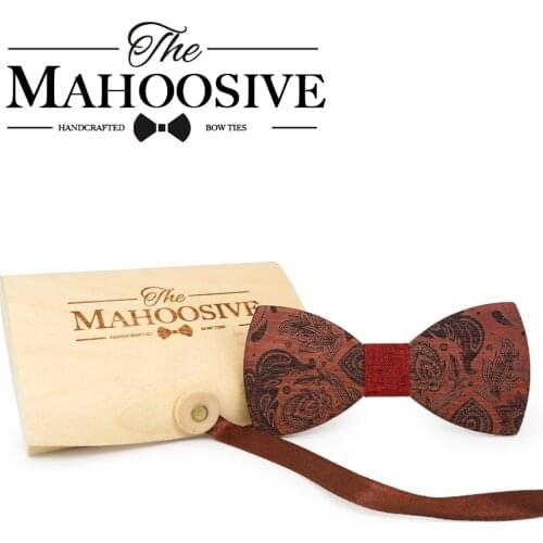 Mahoosive vintage Wood bow ties corbatines para mujer kravat mendil festival accessories Yellow tie papyon corbata seda