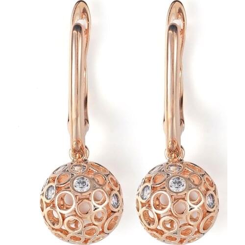 High Quality Hollow Cage Earrings Aesthetic Fashion Crystal Copper Stud Earring Women Party Simple Punk Jewelry Gift Hot Sale