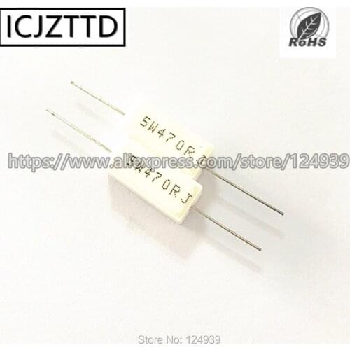 10pcs 5W 5% 3R 3.3R 3.6R 3.9R 4.7R 5.1R 5.6R 6.2R 6.8R 7.5R 8.2R 9.1R 10R 12R 15R 18R 20R 22R 24R 27R 30R 33R 36R 39R Cement Res