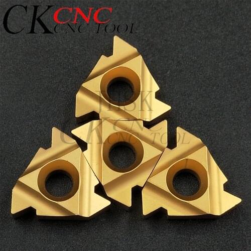 10PCS MMT22IR N60 US735 22IR N60 US735 3.5-6mm carbide Thread inserts cutting 22ER/22IR for Threading Turning Tool steel