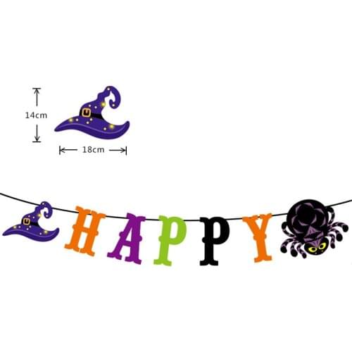 10 Pcs Halloween Banners Flags Party Hanging Decorations Supplies Star Witc Happy Halloween Banner Home Decor