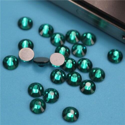 1440pcs/lot Blue Zircon FlatBack Strass Nail art Rhinestone 3D Glass Round Crystal Stones For DIY Nails Decorations Charms