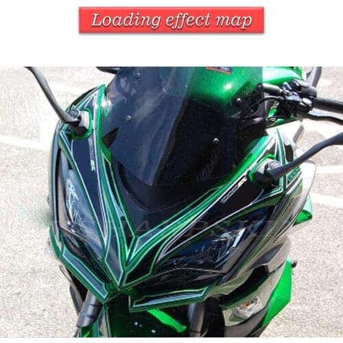 3D Gel Motorcycle Front Fairing Sticker Protector Number Board Moto Engine Vehicle decal For Kawasaki Z1000SX 2018 2019 z1000 sx