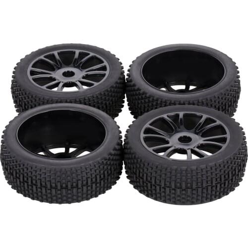 4PCS 1/8 RC Off-Road Rubber Tires for RV/ Flat Car/ Race Car Himoto HSP Redcat Traxxas Tamiya HPI RC Car Parts accessories