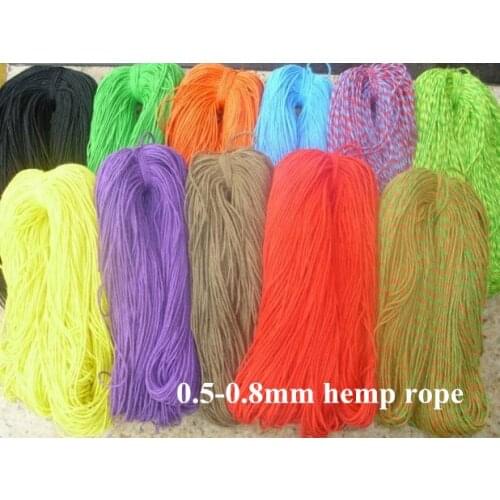 8colors 0.5mmx 130m colored hemp rope twisted DIY accessory photo decor hang tag zakka bracelet necklace free shipping