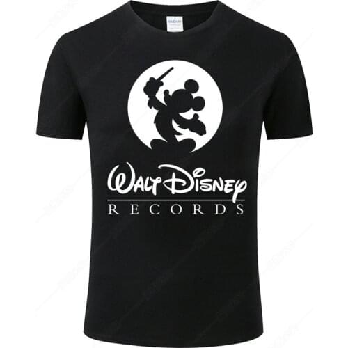Disney Mickey Mouse T Shirt Men 2021 Summer Cartoon Anime Print T-Shirt Fashion Cotton Short Sleeved Cool Tee Homme Clothes J127