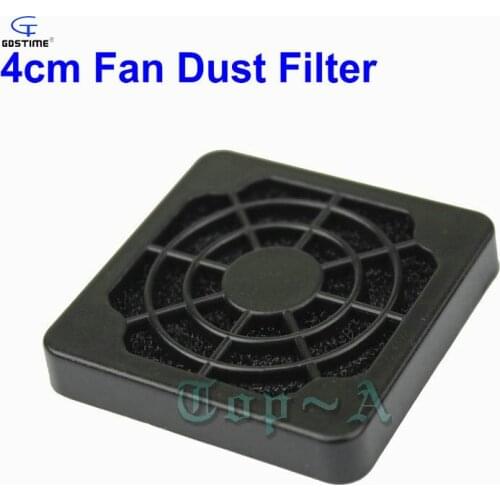 Gdstime 50 Pcs Plastic Black 4cm Dustproof Filter Dust Guard For 40mm*40mm PC Case Cooler Fan 40mm