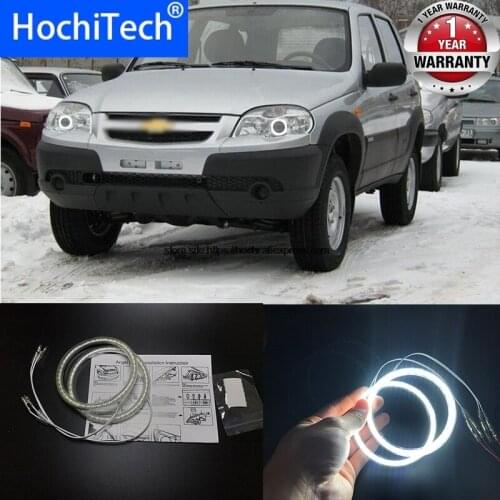 HochiTech for Chevrolet Niva 2009-2013 Ultra bright SMD white LED angel eyes 2600LM 12V halo ring kit daytime running light DRL