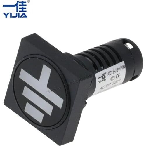 22mm Square Indicator Lights Ground Position Indicator Signal Lamp AD16-22WF/N 12V 24V 36V 48V 110V 220V 380V