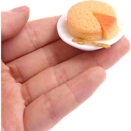 1:12 Dollhouse Miniature Food Cheese Cake set Dolls Kitchen Accessories Toys