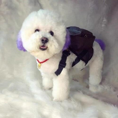 Fashion Adjustable Pet Dog PU Leather Backpack Harness Bag For Small Medium Dogs Schnauzer French Bulldog Pug Dropshipping ZLB01