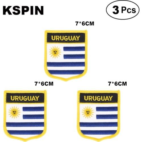 Uruguay Shiled Shape flag patches national flag patches for Cothing DIY Decoration