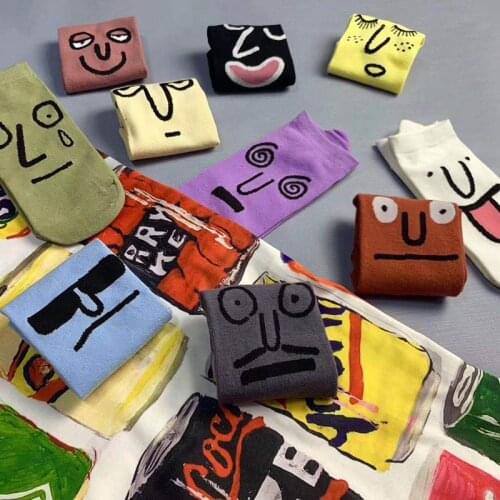 Unisex Surprise Women Men invisible Short Socks Harajuku Colorful Funny Socks Men 100 Cotton 1 Pair Kawaii Size 35-42