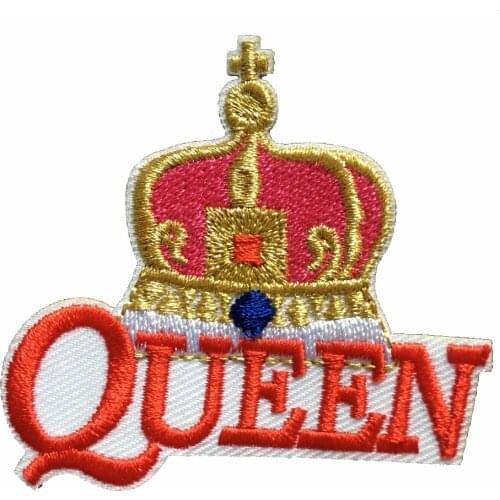 New Arrival QUEEN Crown Embroidery Patches for Clothes Iron on Appliqued Patch DIY Sewing Stickers Girls Embroidered Appliques