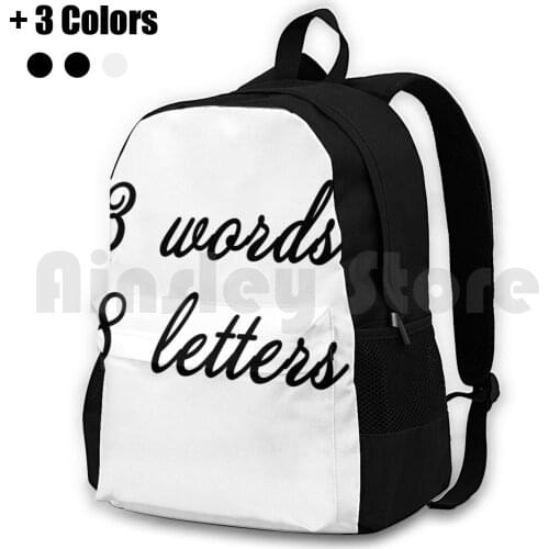 I Love You Outdoor Hiking Backpack Waterproof Camping Travel 3 Words 8 Letters Three Eight Gossip Girls Gosip Girl Xoxo Cute