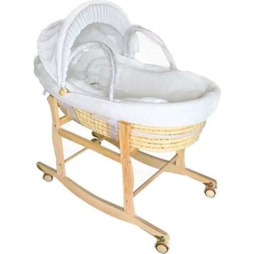 2 In 1 Newborn Baby Portable Basket Infant Crib Car Sleeping Basket Baby Bed 0-16month