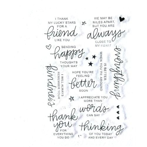 English word happy friend thanks Transparent Clear Silicone Stamp Seal for DIY scrapbooking/photo album Decorative clear stamp