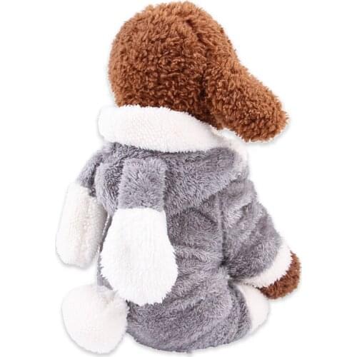 PUOUPUOU Winter Warm Dog Clothes Funny Solid Pet Dog Jacket Coat Cute Hoodies for Small Medium Dogs Pets Clothing Outfit XS-2XL
