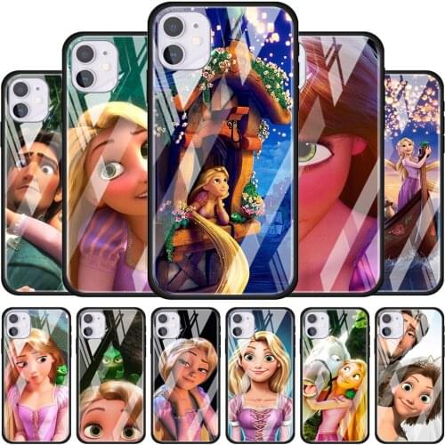 Rapunzel Disney Movie for Apple iPhone 12 Pro Max Mini 11 Pro XS Max X XR 6S 6 7 8 Plus Luxury Tempered Glass Phone Case